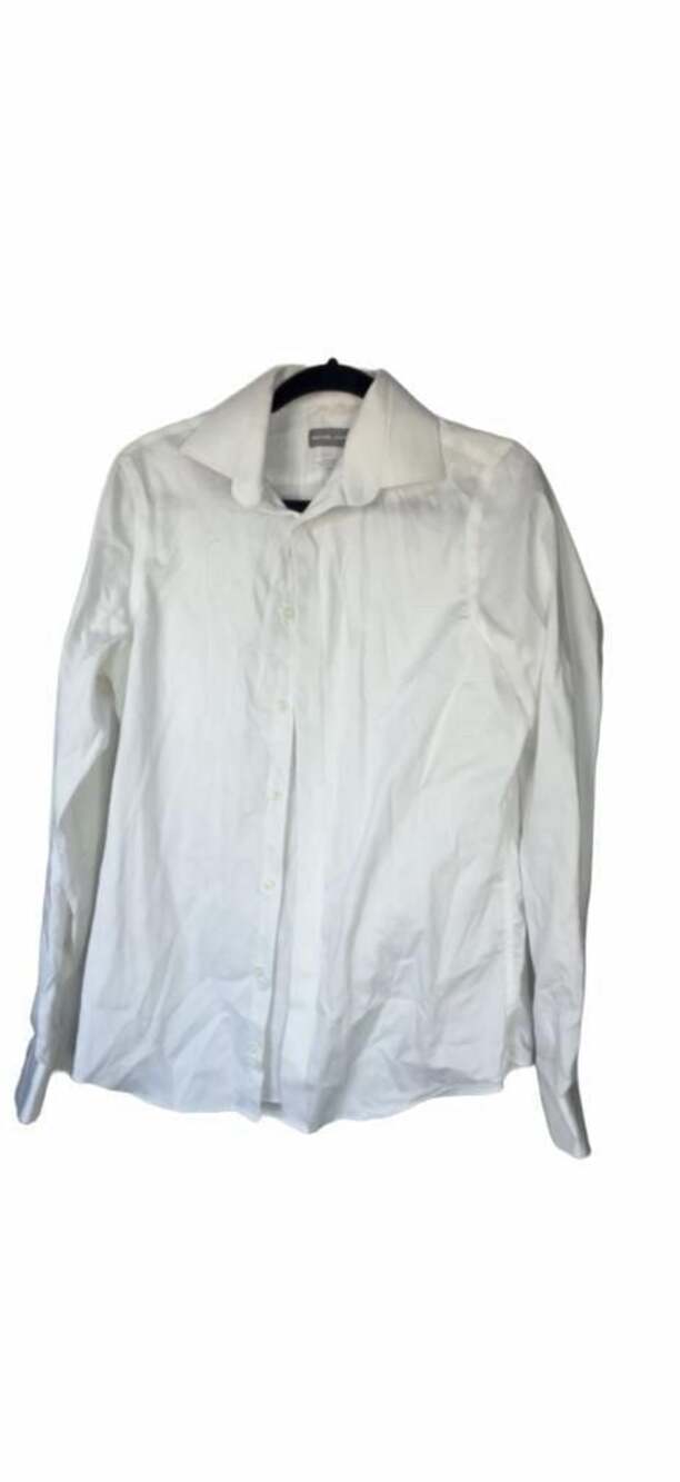 Michael Kors Regular Fit Airsoft Stretch Non-Iron White Dress Shirt 15 34/35 116